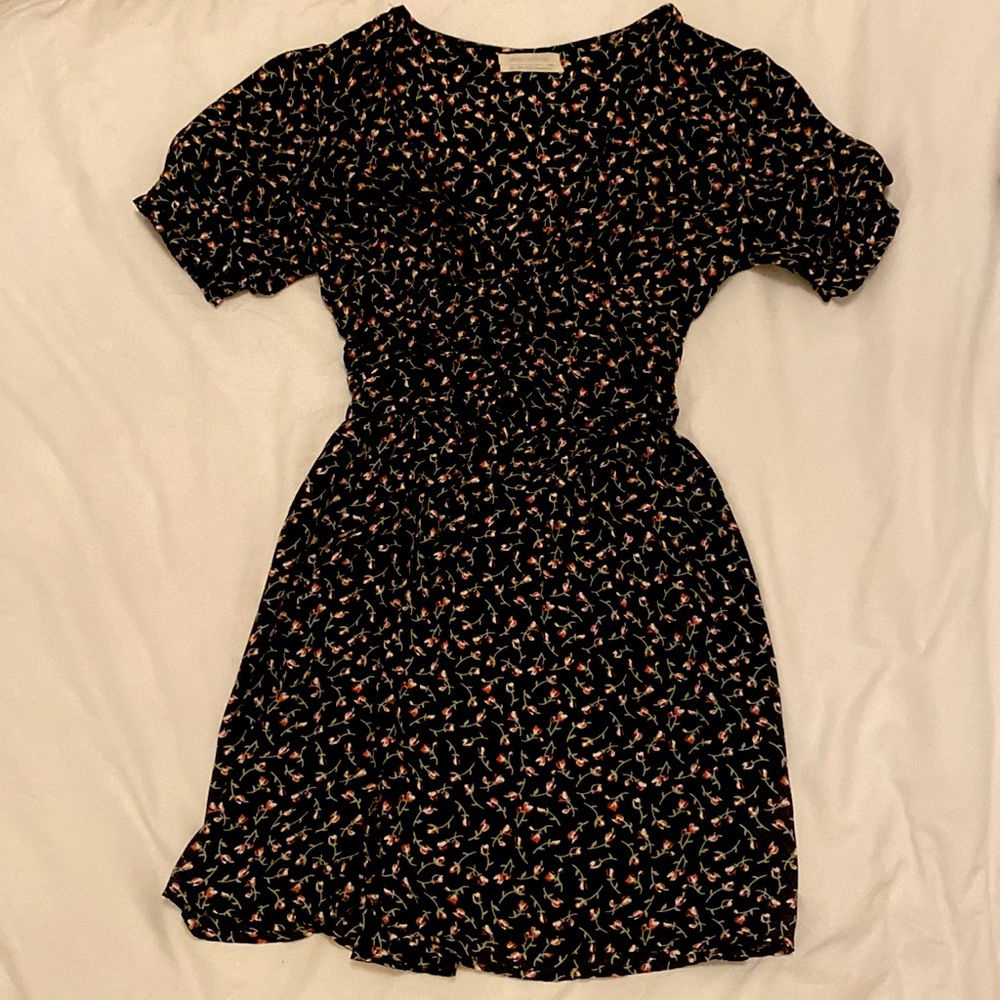 urban outfitters floral black dress